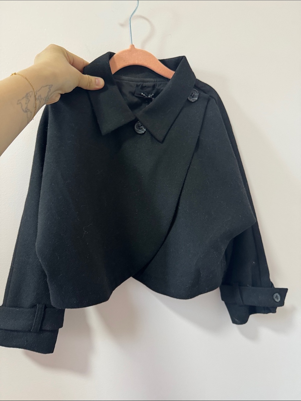 BAMBOO Black Kids Pea Coat